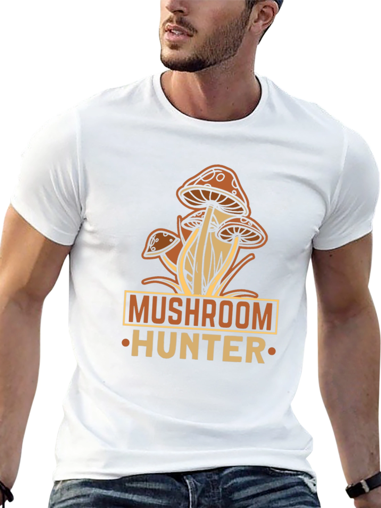 Camiseta Negra Mushroom Hunter para Aventureros
