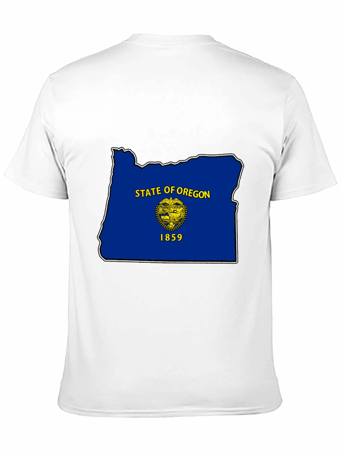 Camiseta Negra Oregon Flag