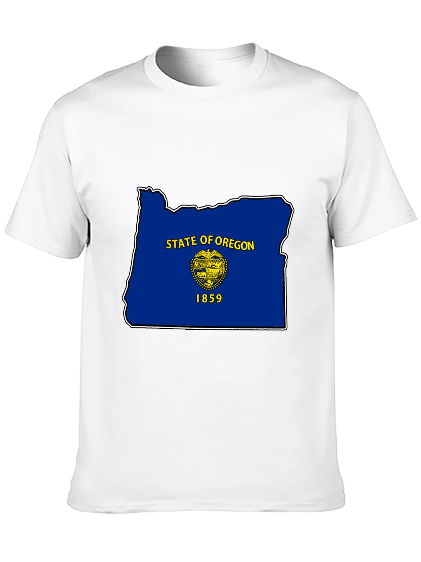 Camiseta Negra Oregon Flag