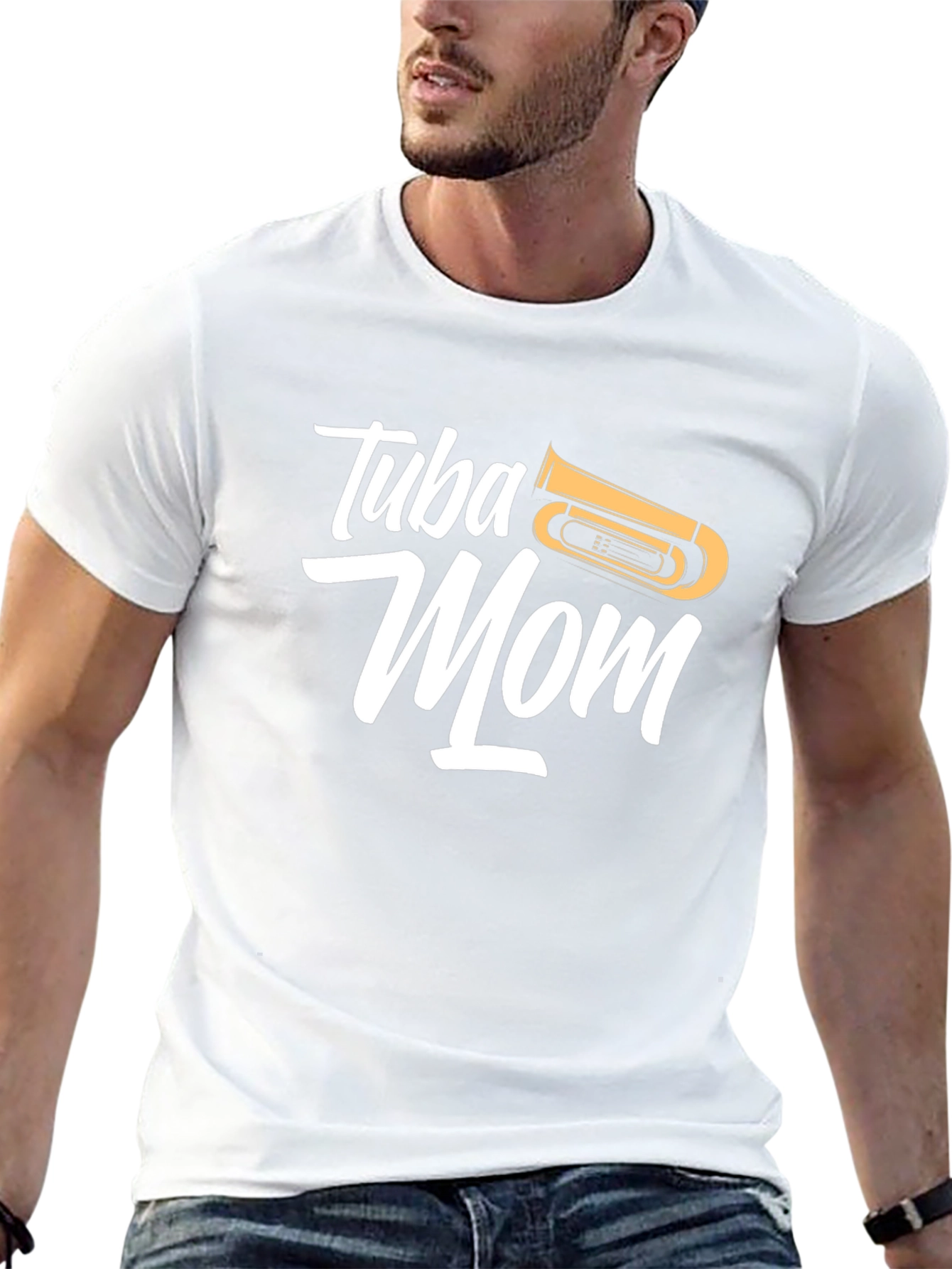 Camiseta Negra Tuba Mom - Regalo Musical
