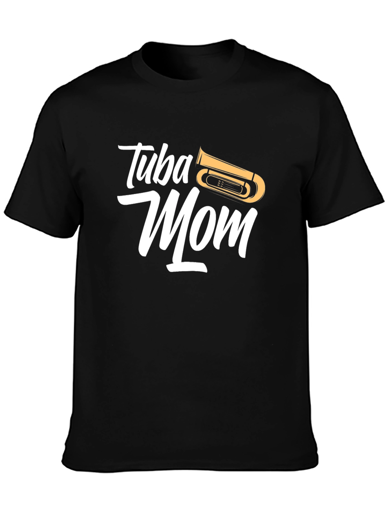 Camiseta Negra Tuba Mom - Regalo Musical