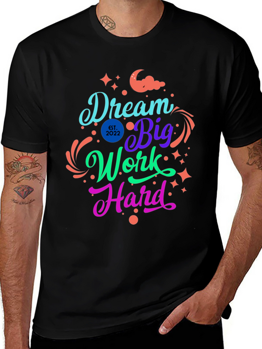 Camiseta Negra Dream Big Work Hard