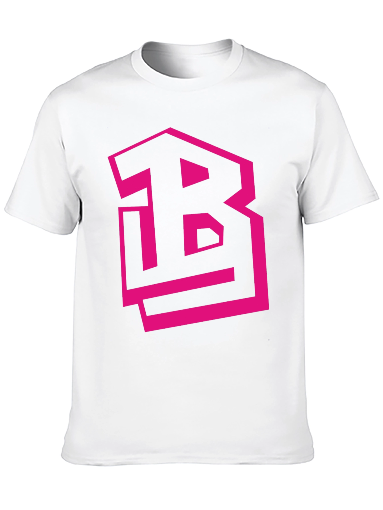 Camiseta Negra con Logo B Fucsia