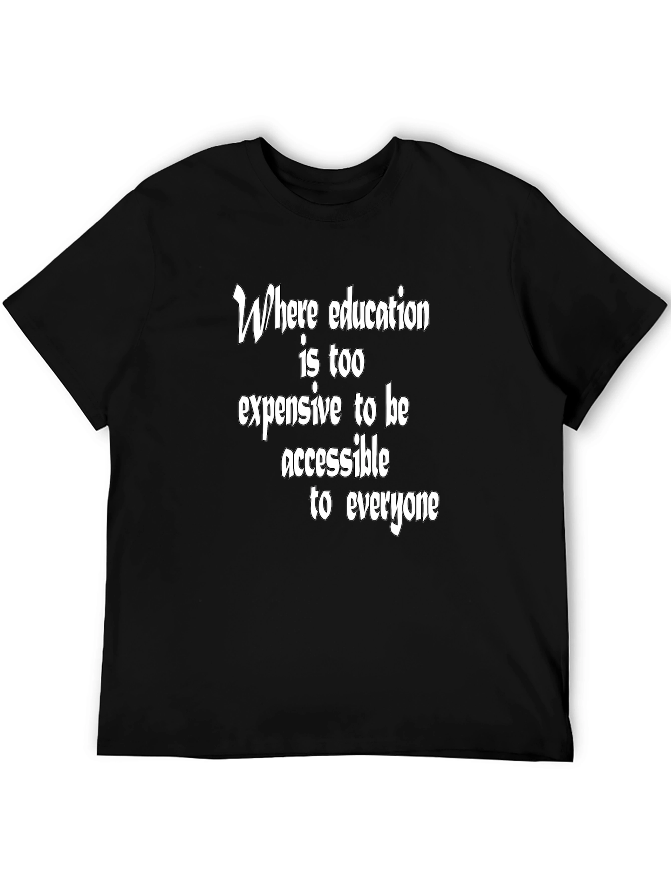 Camiseta Negra: Educación Accesible para Todos
