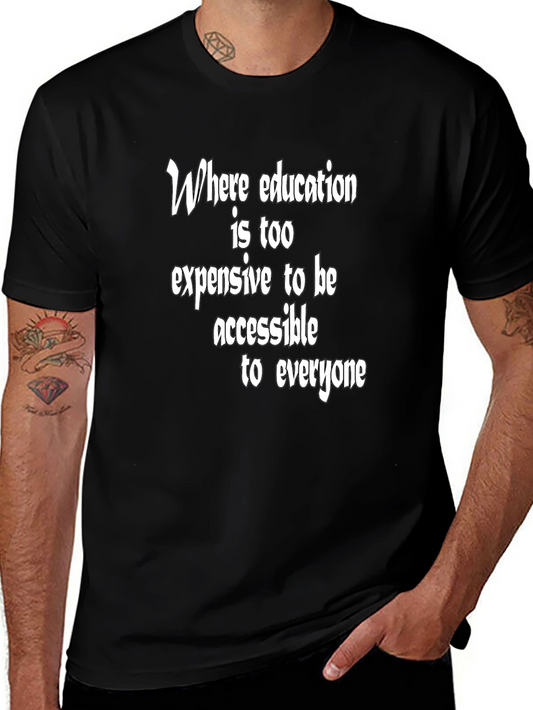 Camiseta Negra: Educación Accesible para Todos