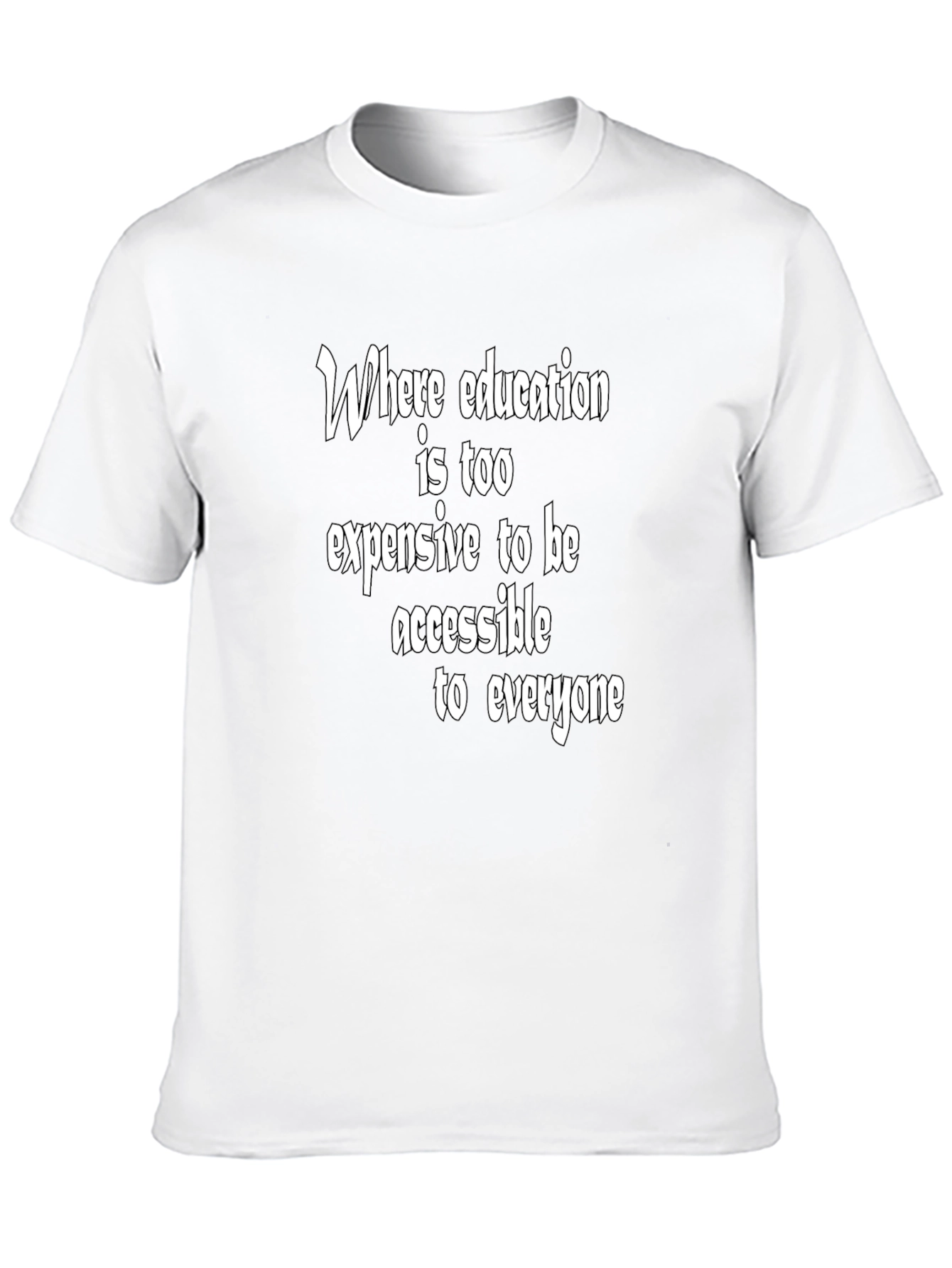 Camiseta Negra: Educación Accesible para Todos
