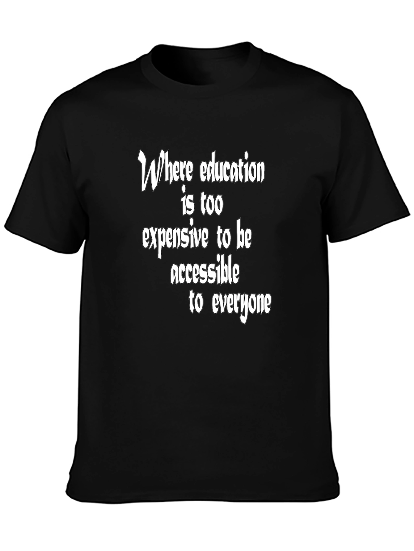 Camiseta Negra: Educación Accesible para Todos