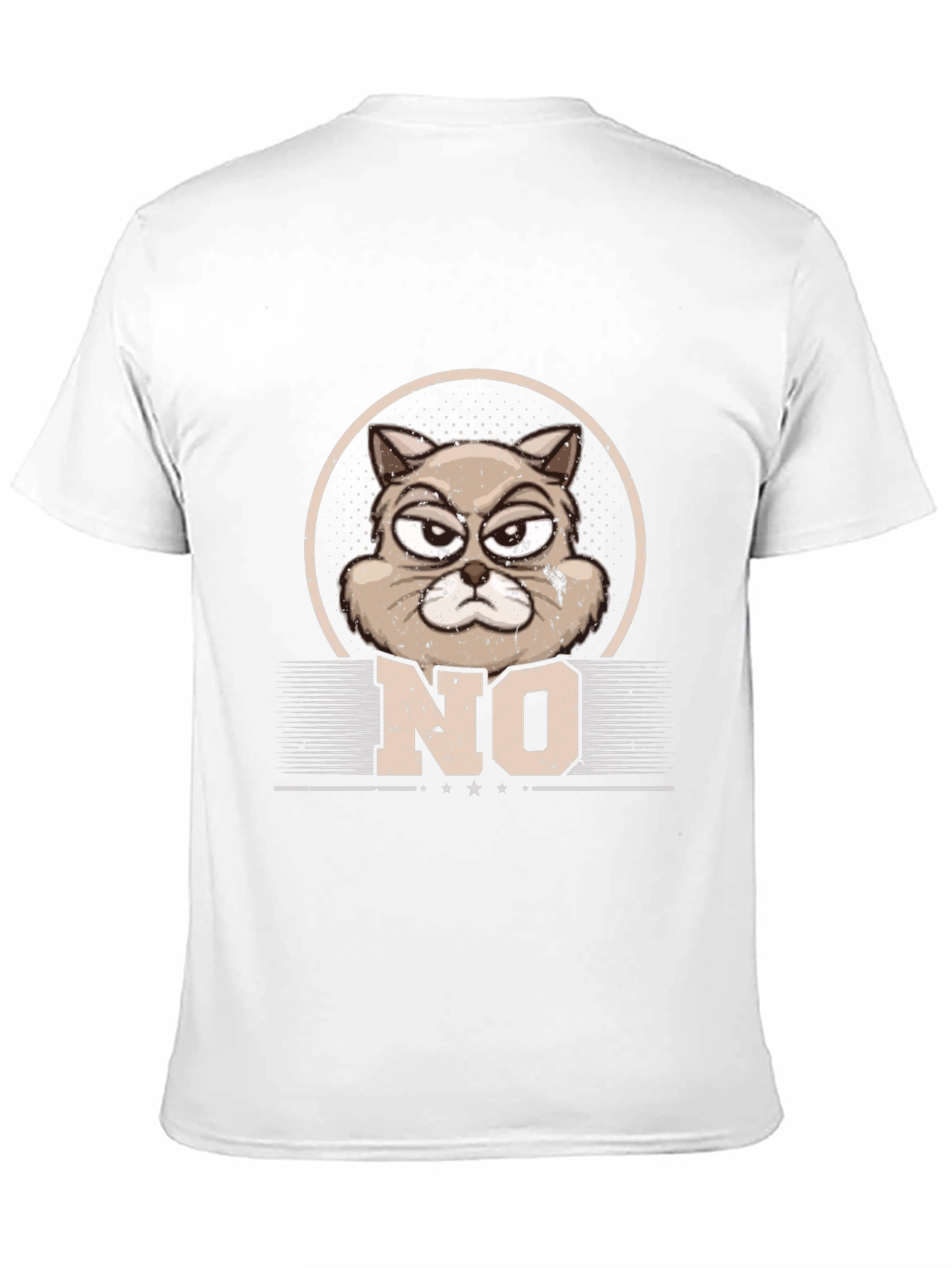 Camiseta Hombre Gato Gruñón NO - Diseño Original