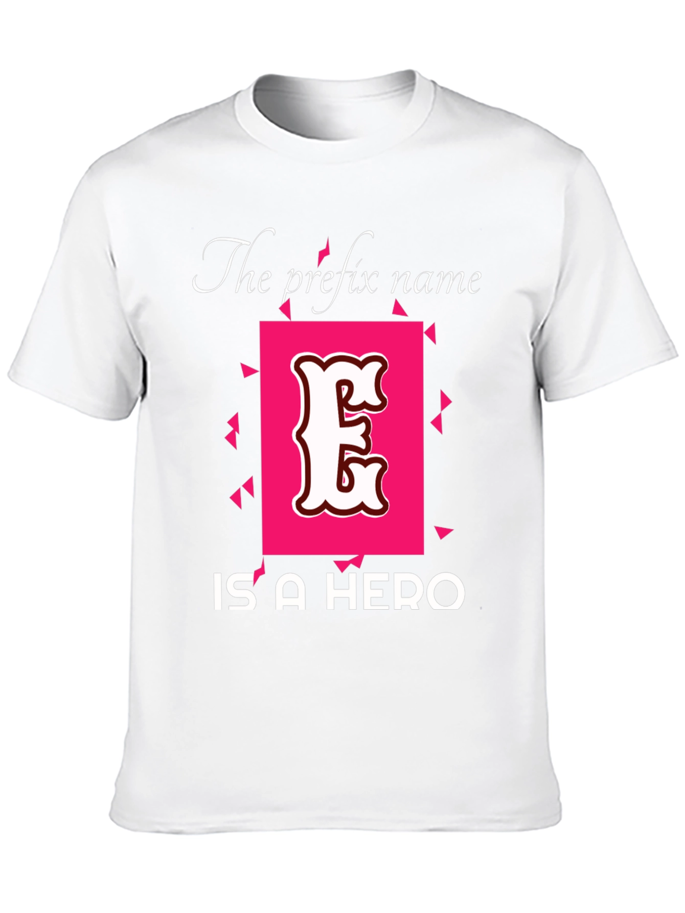 Camiseta Negra E: ¡El Prefijo de un Héroe!