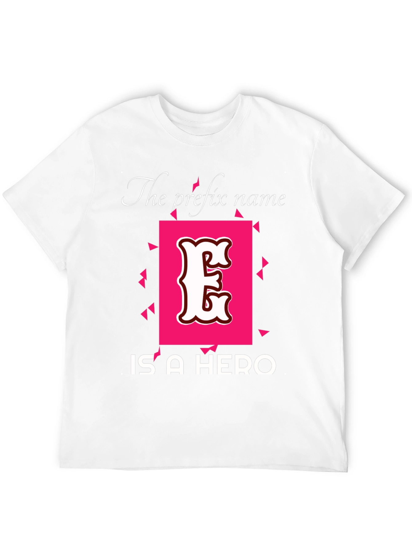 Camiseta Negra E: ¡El Prefijo de un Héroe!
