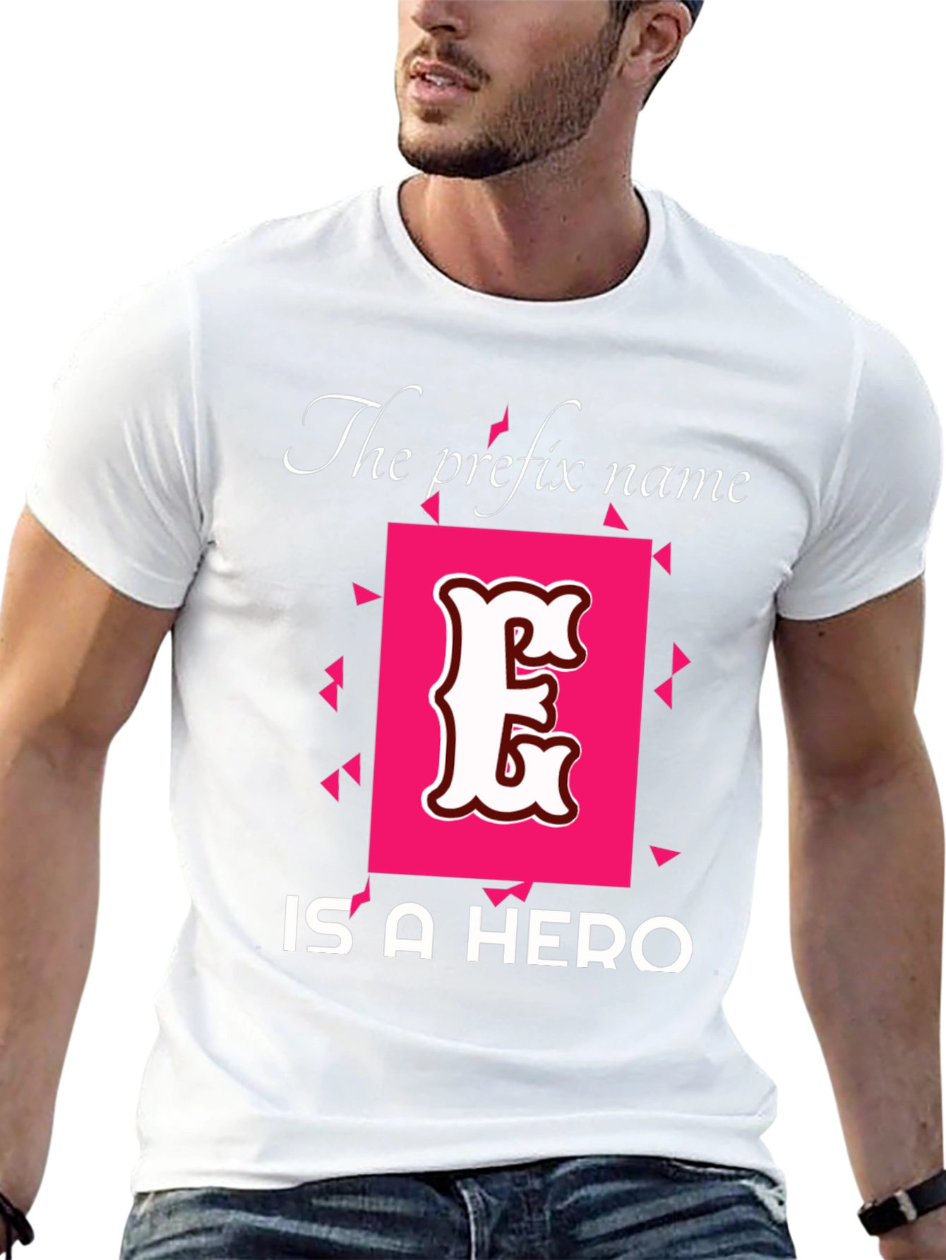 Camiseta Negra E: ¡El Prefijo de un Héroe!