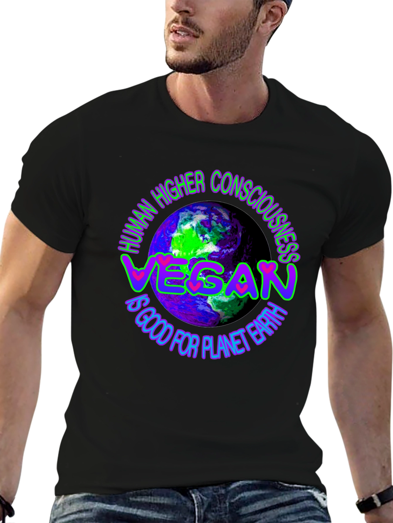 Camiseta Vegana: Conciencia y Planeta Tierra