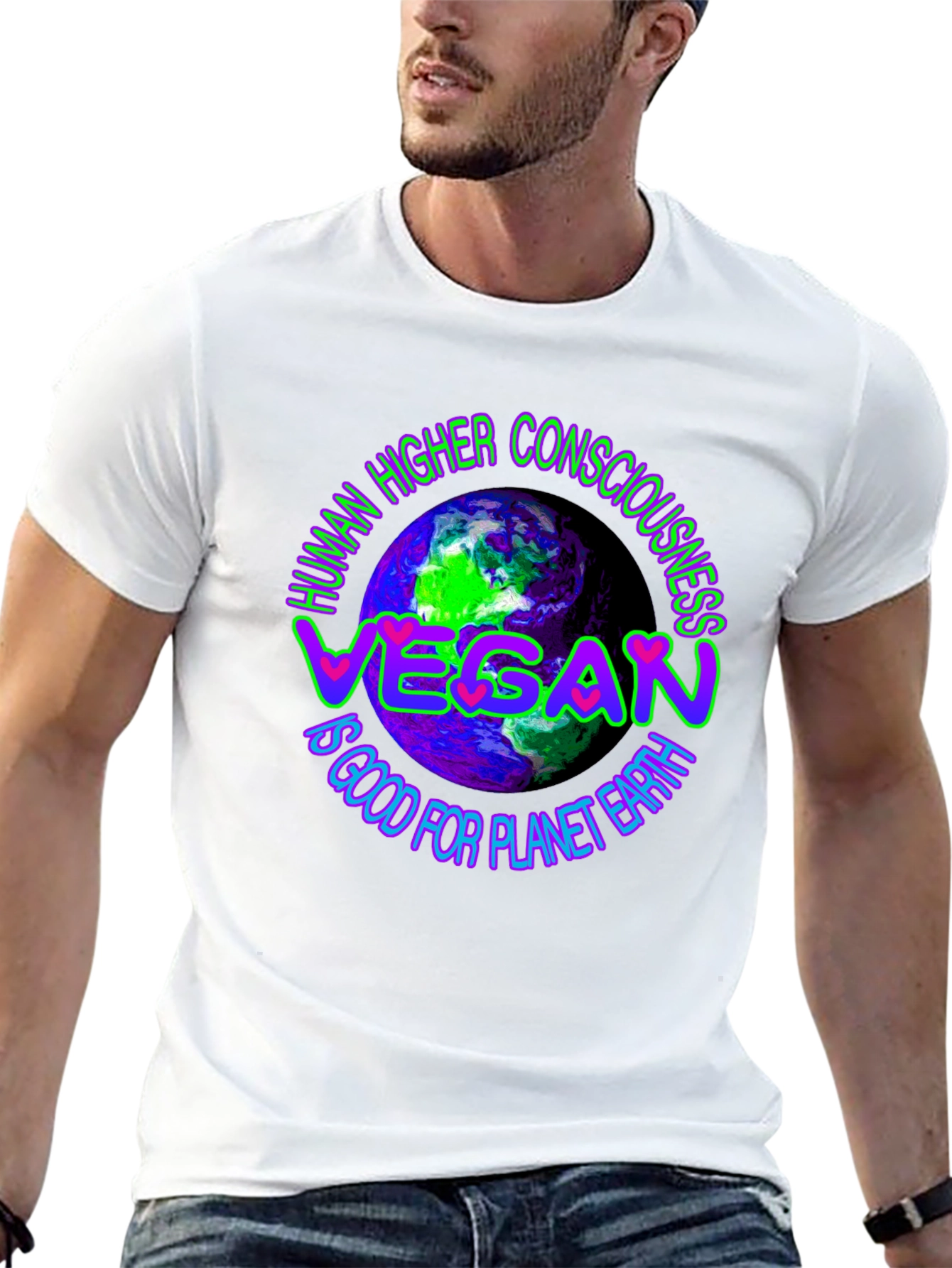 Camiseta Vegana: Conciencia y Planeta Tierra