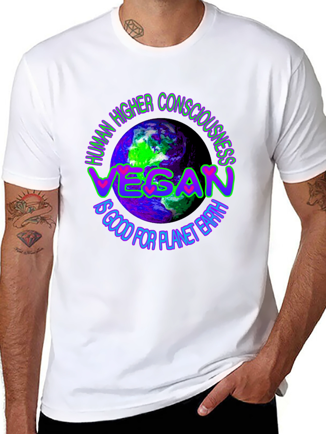 Camiseta Vegana: Conciencia y Planeta Tierra