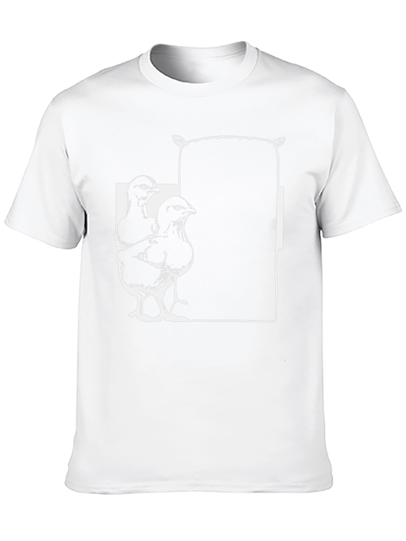 Camiseta Negra con Diseño de Pollitos y Saco