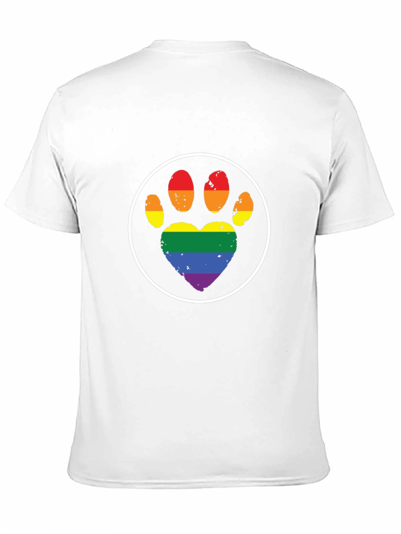 Camiseta Negra con Huella LGBT