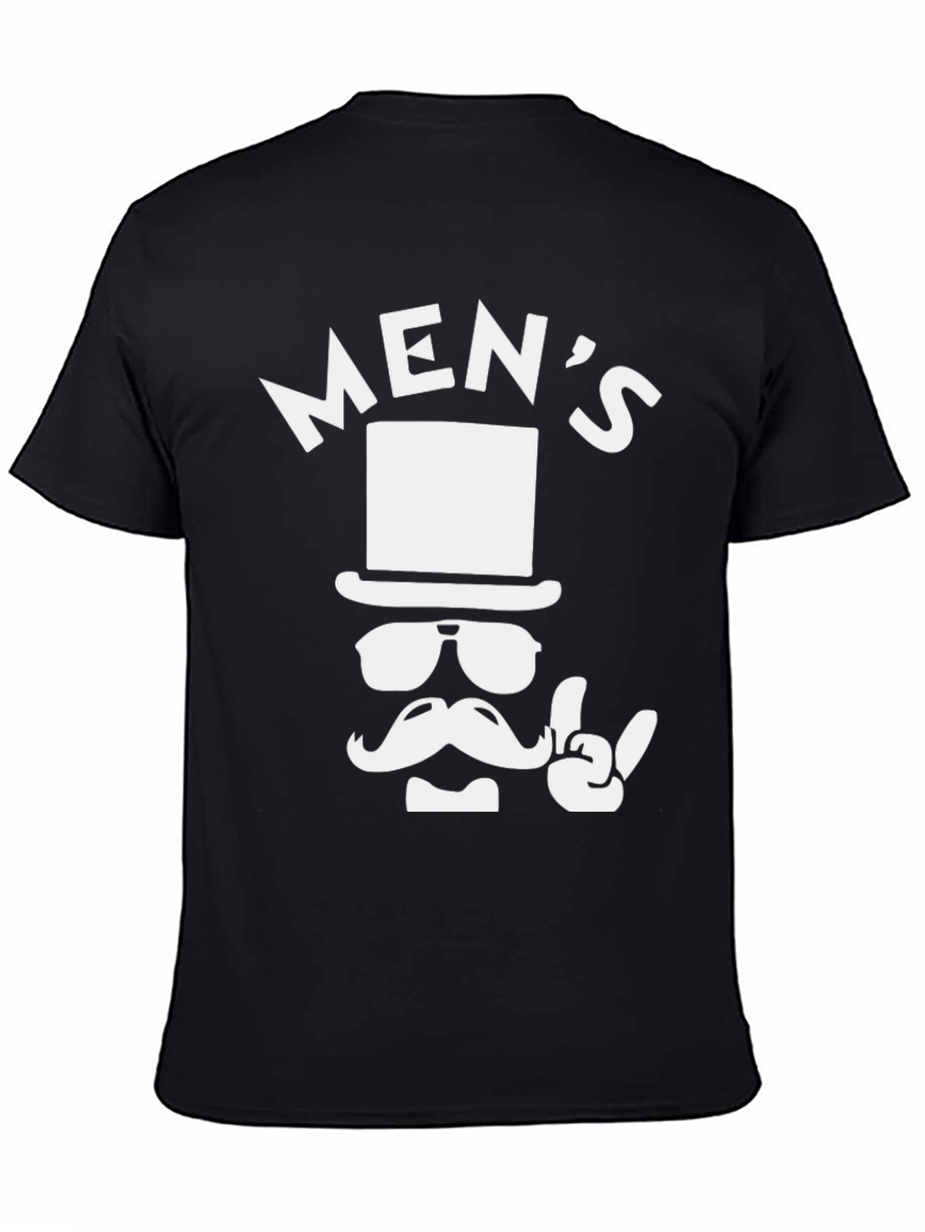 Camiseta Hombre Diseño Bigote y Sombrero