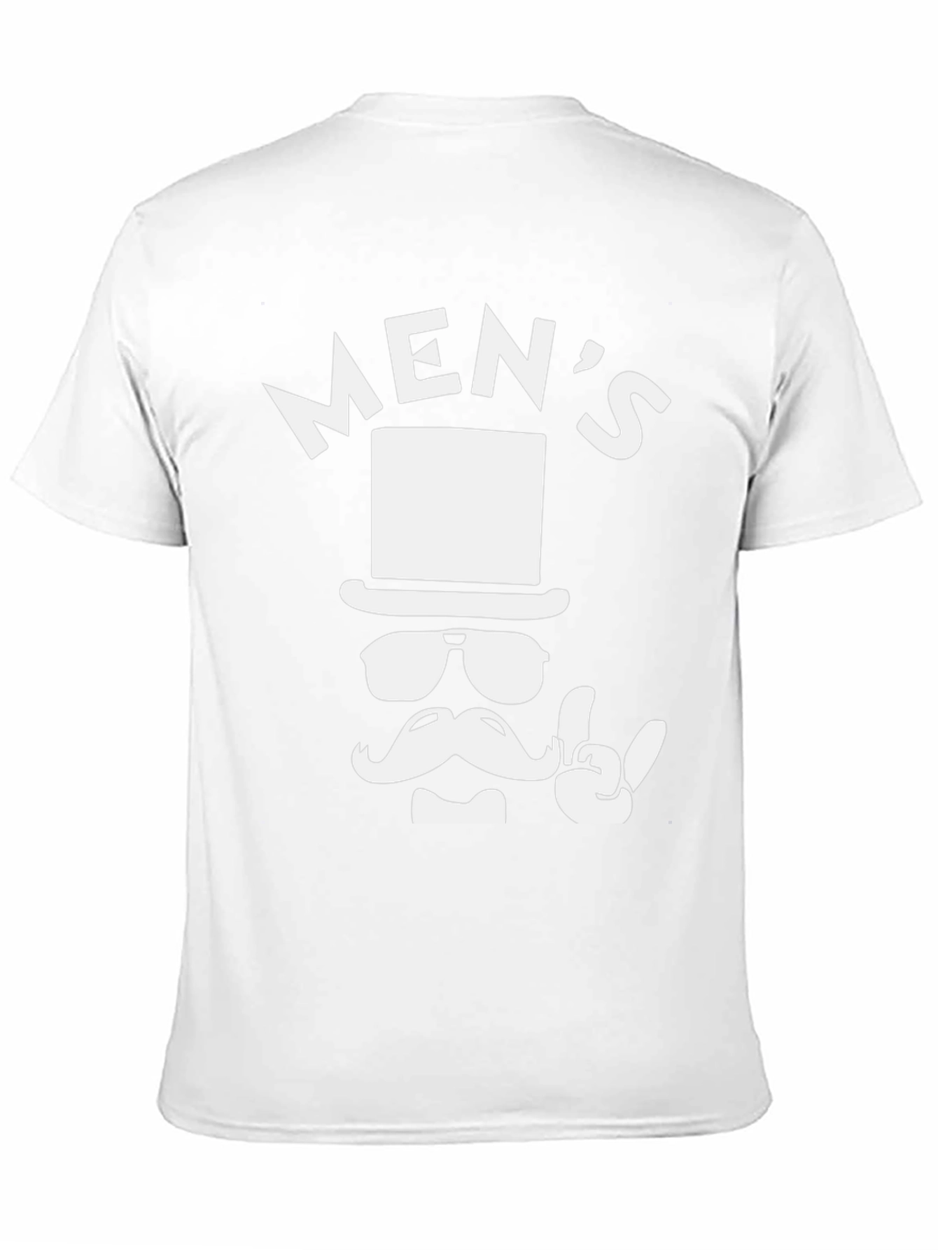 Camiseta Hombre Diseño Bigote y Sombrero