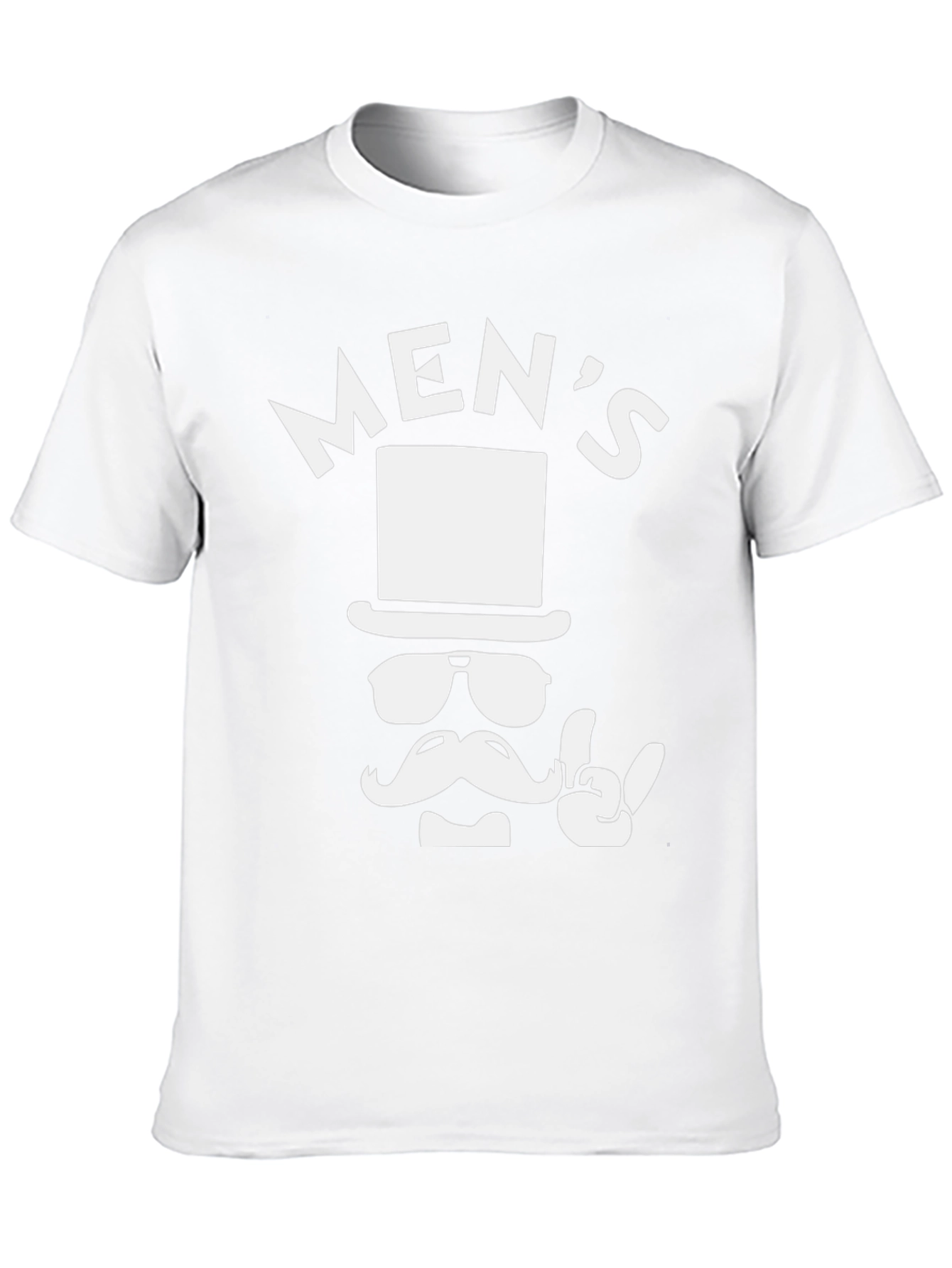 Camiseta Hombre Diseño Bigote y Sombrero