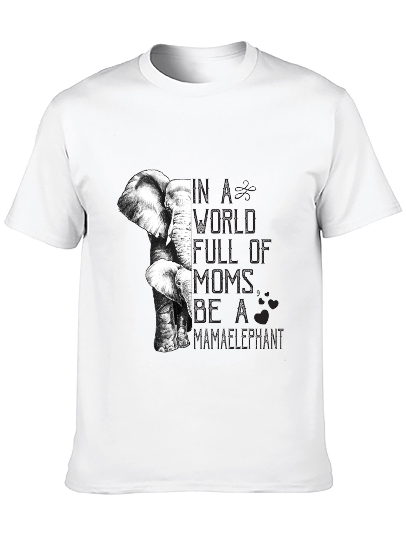 Camiseta Negra Mamá Elefante