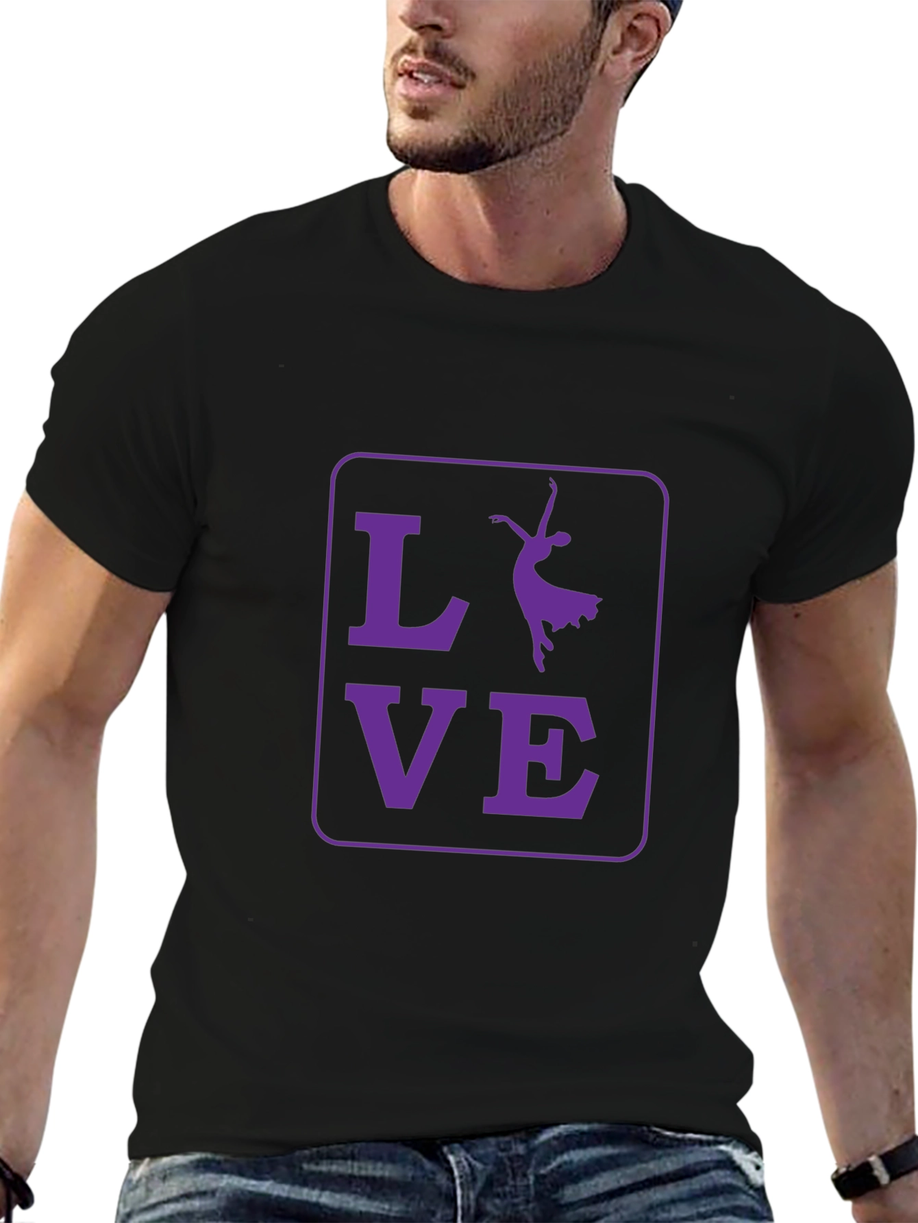 Camiseta Negra Amor Bailarina