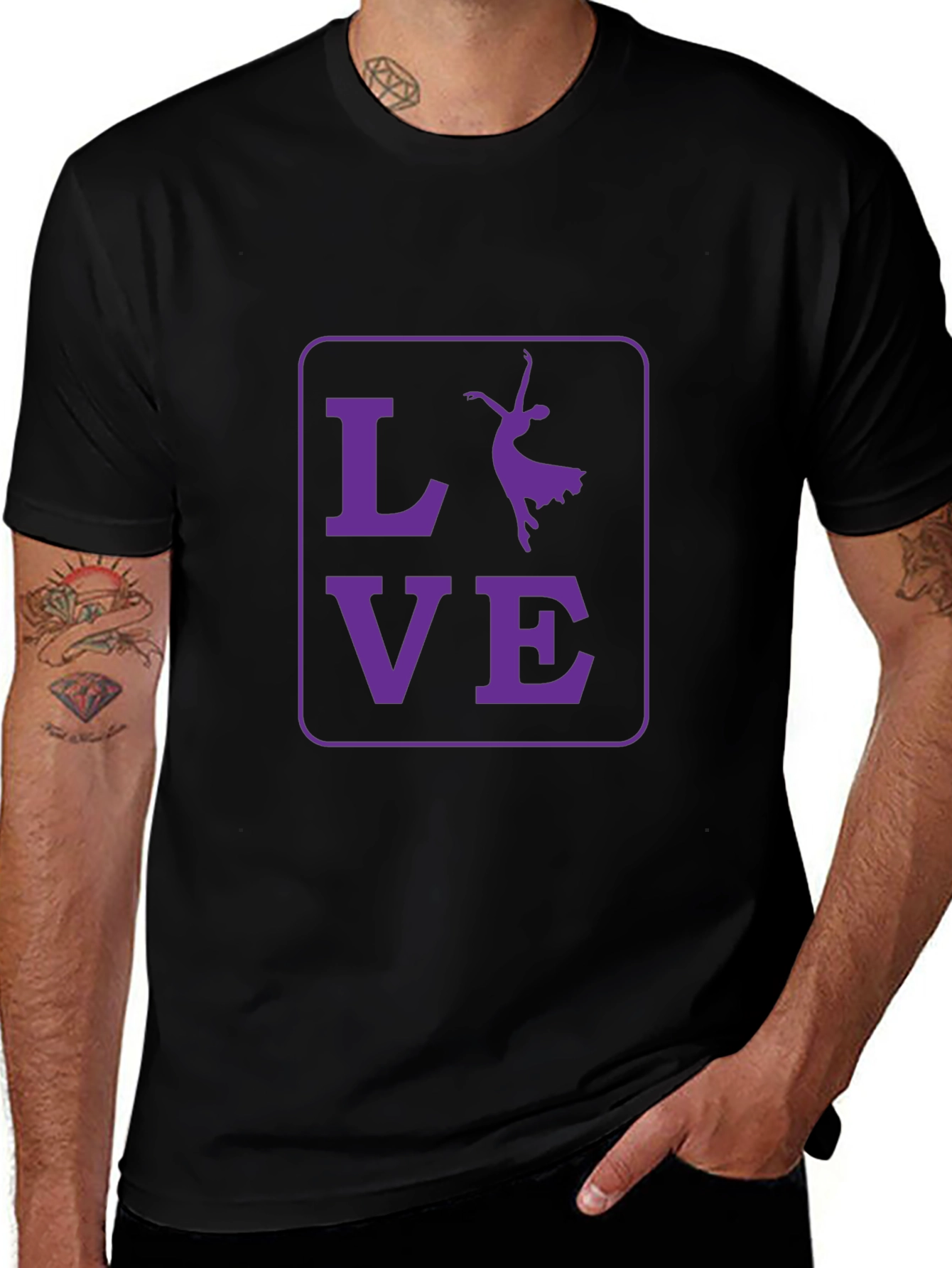 Camiseta Negra Amor Bailarina