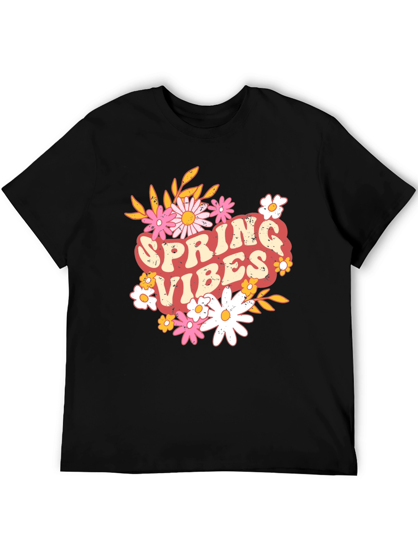 Camiseta Negra de Primavera