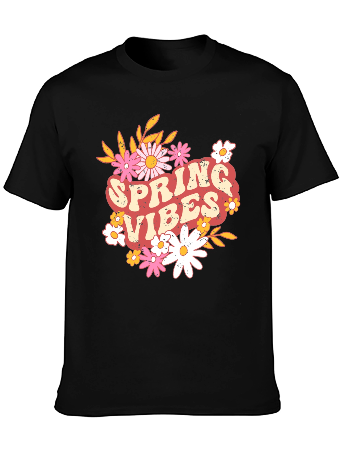 Camiseta Negra de Primavera