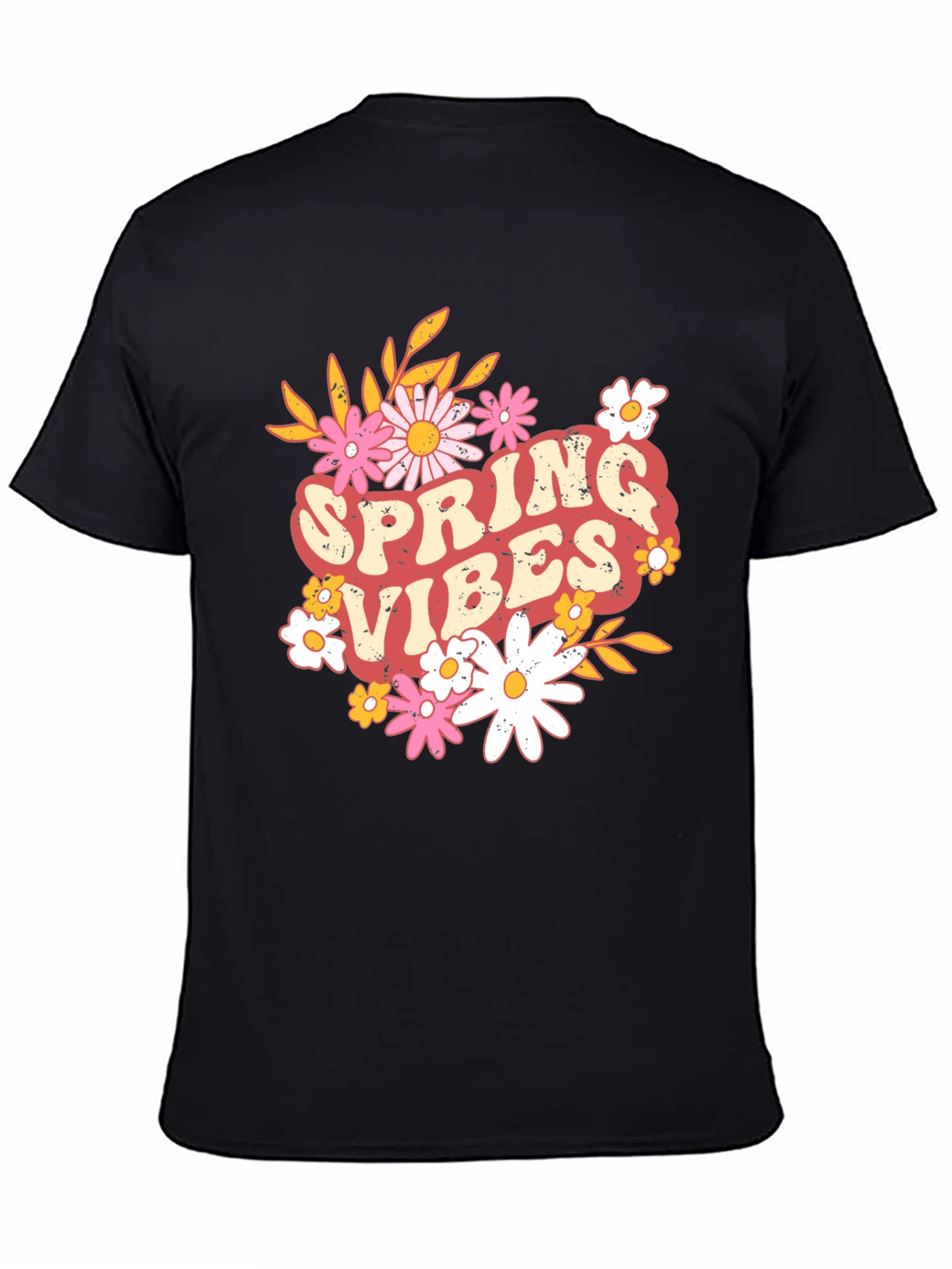 Camiseta Negra de Primavera