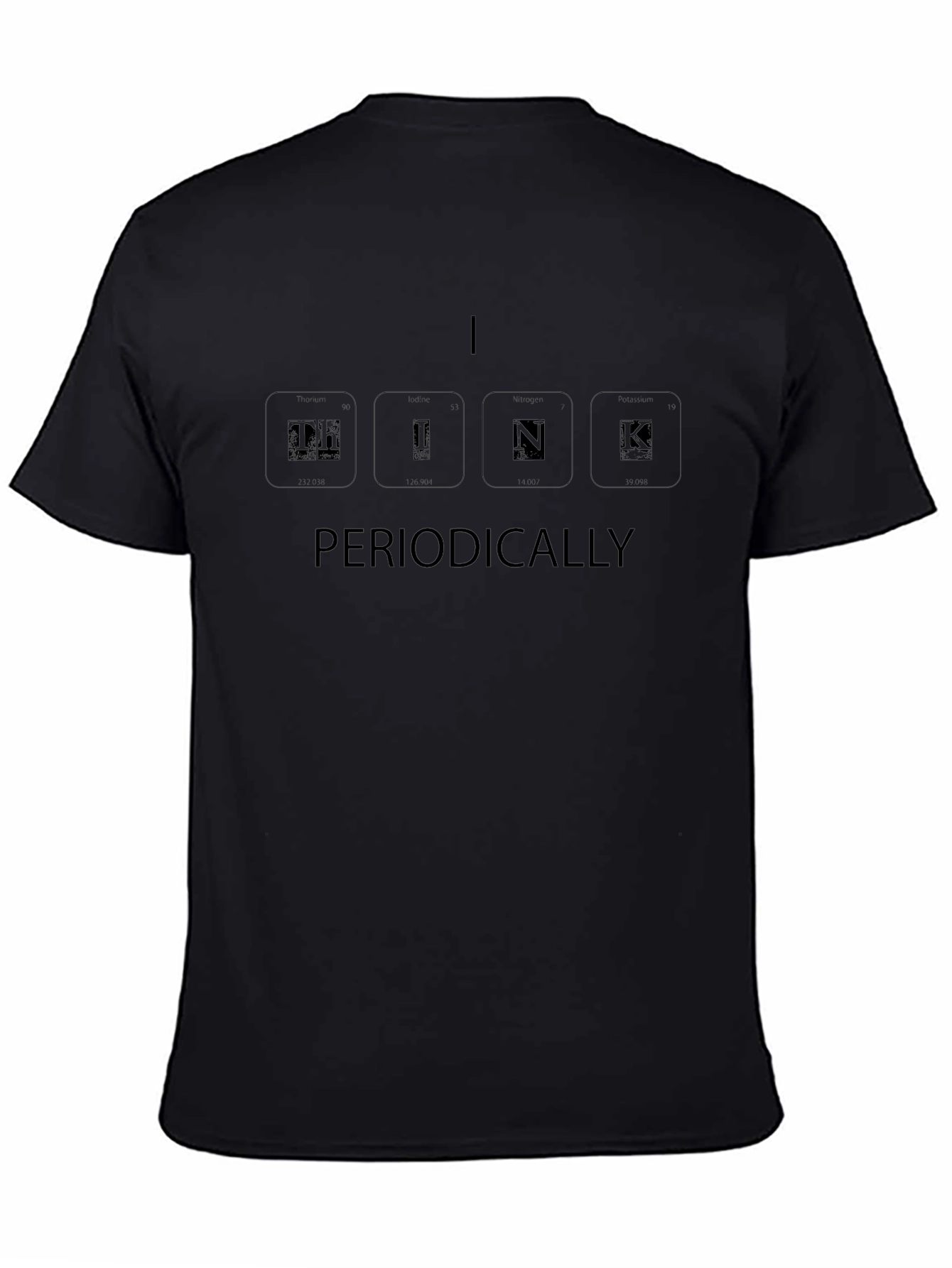 Camiseta Negra Think Periodically para Hombre