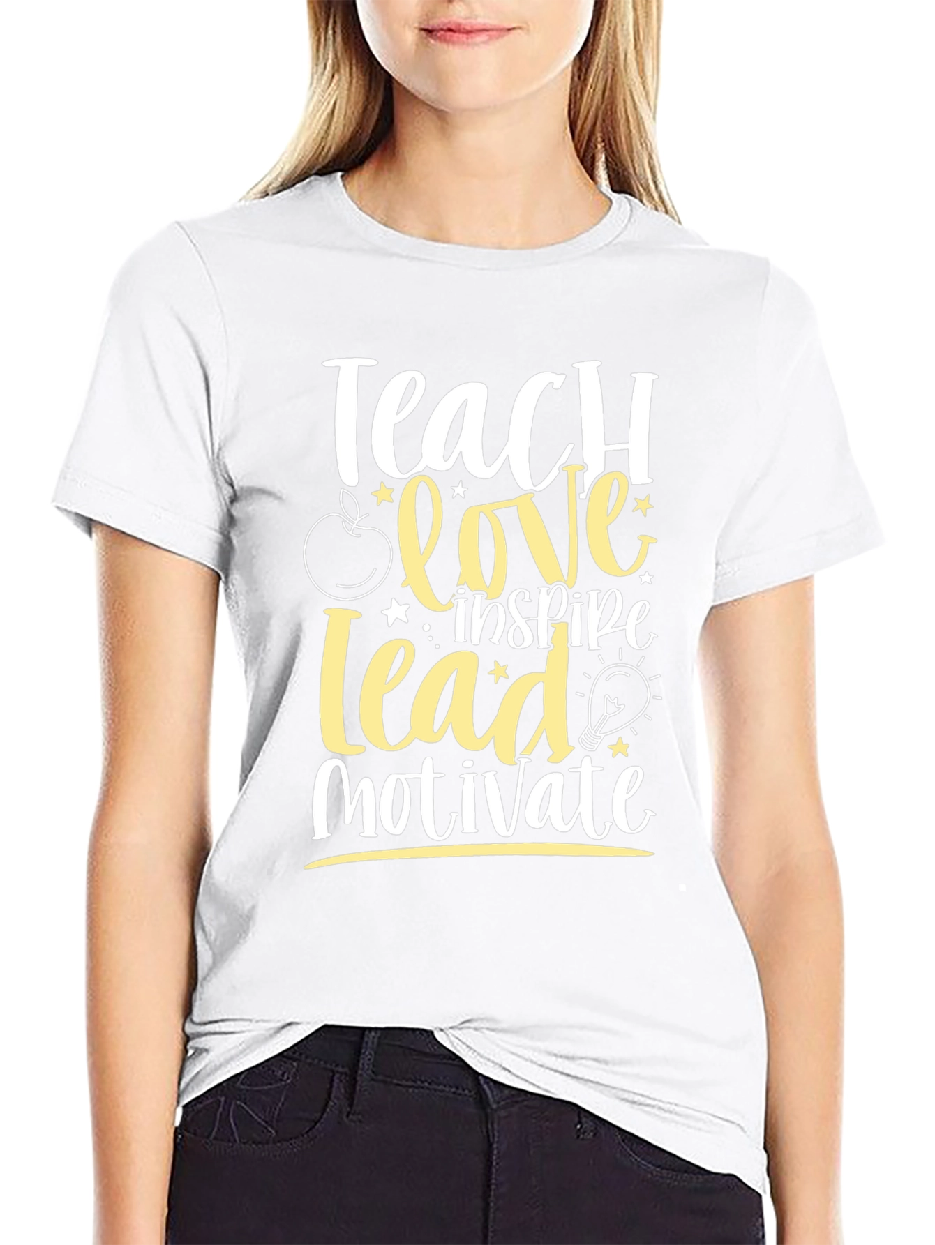 Camiseta Negra Teach Love Inspire Lead Motivate