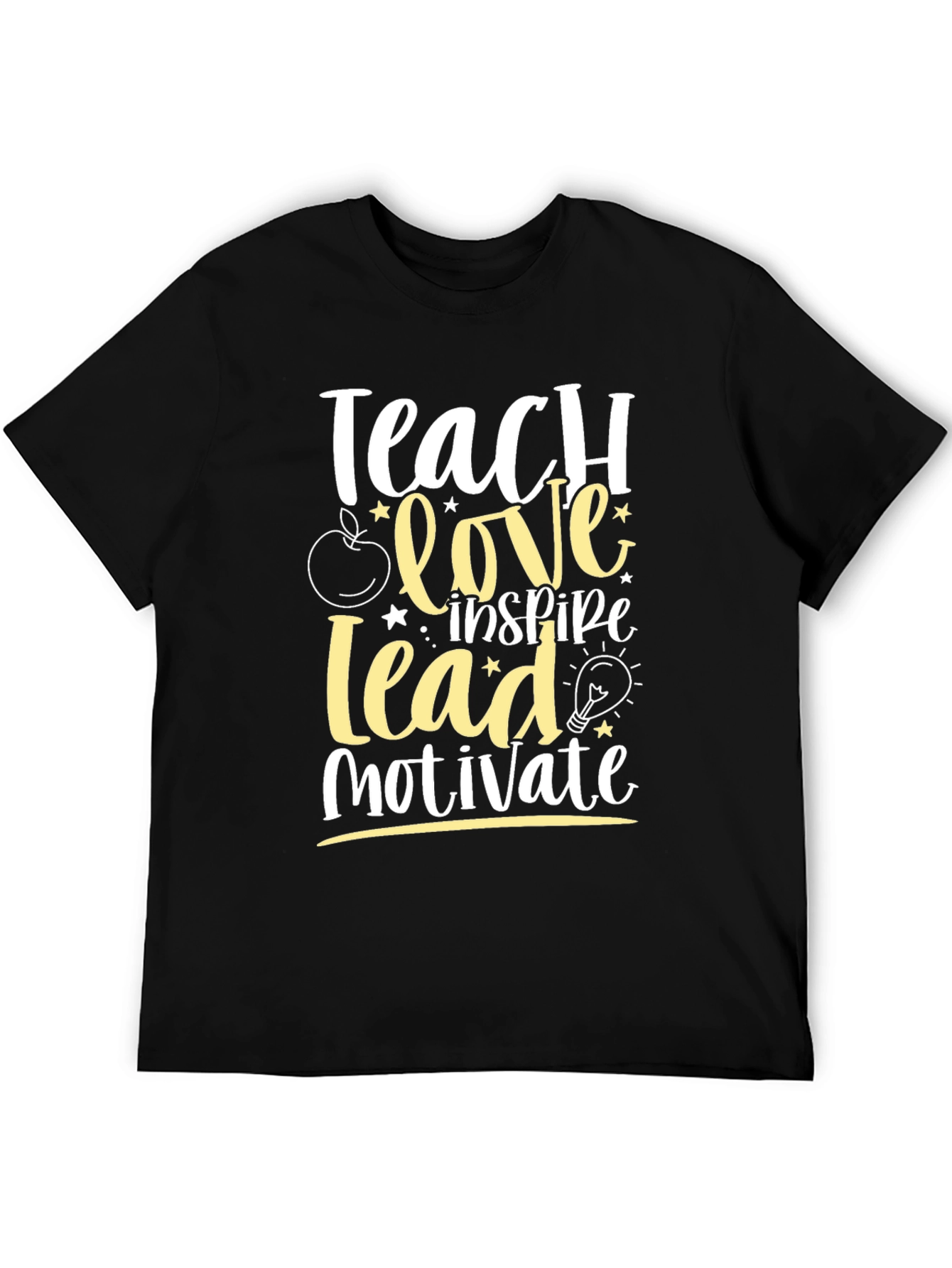 Camiseta Negra Teach Love Inspire Lead Motivate