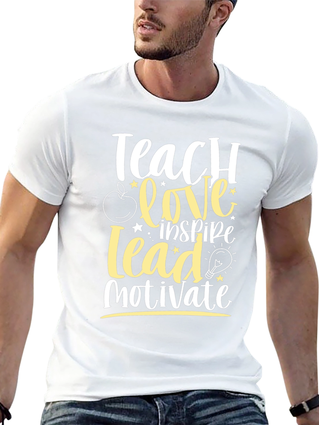 Camiseta Negra Teach Love Inspire Lead Motivate