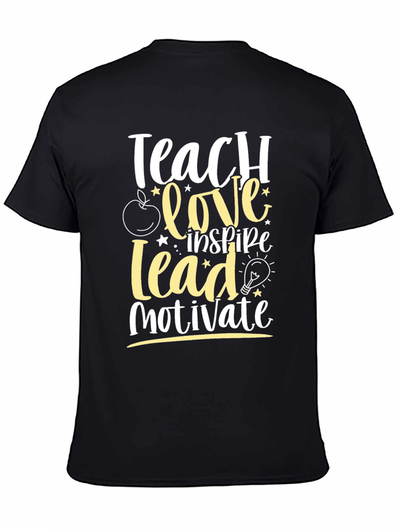 Camiseta Negra Teach Love Inspire Lead Motivate