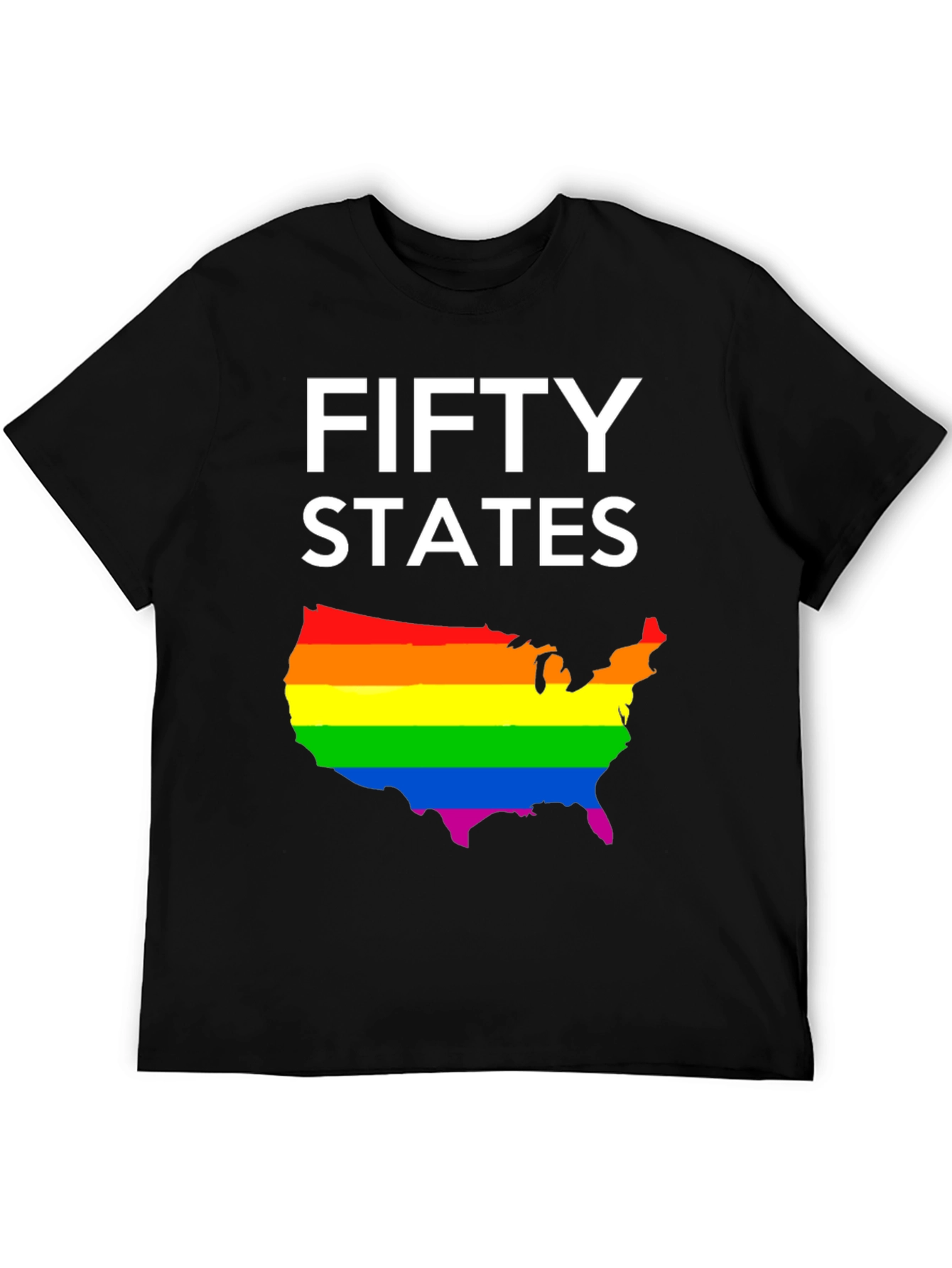 Camiseta Negra Fifty States Orgullo LGBT