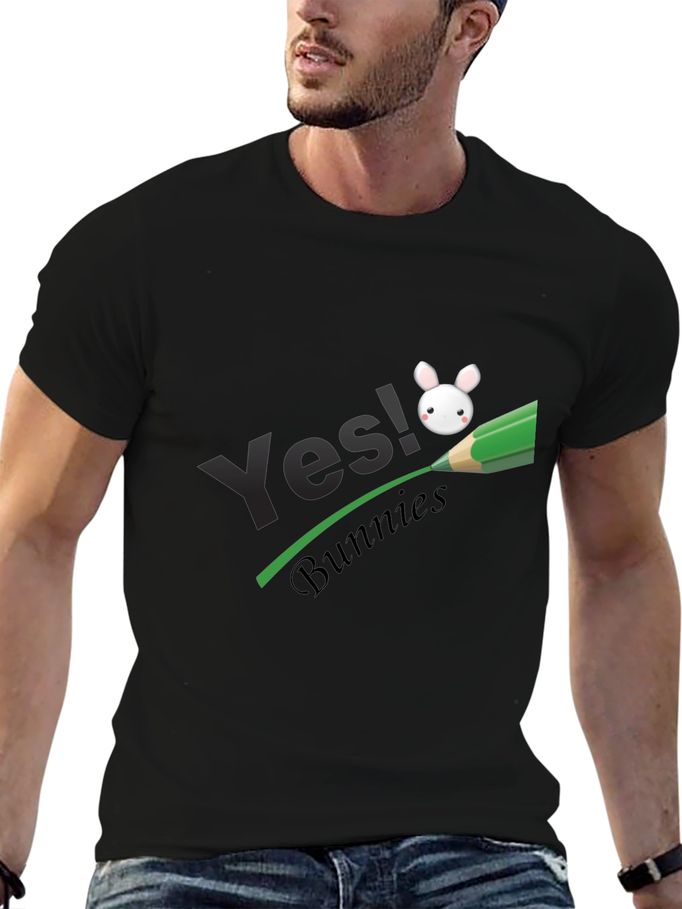 Camiseta Negra Yes! Bunnies