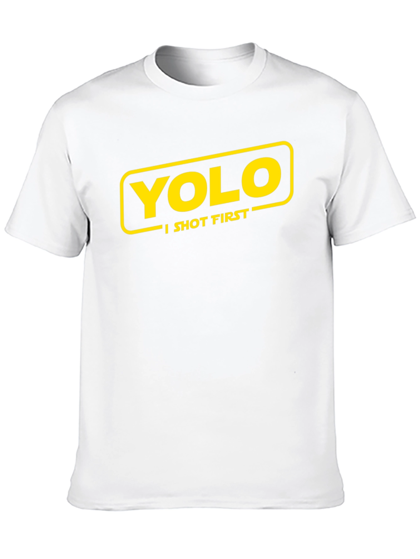 Camiseta Negra YOLO I Shot First Original