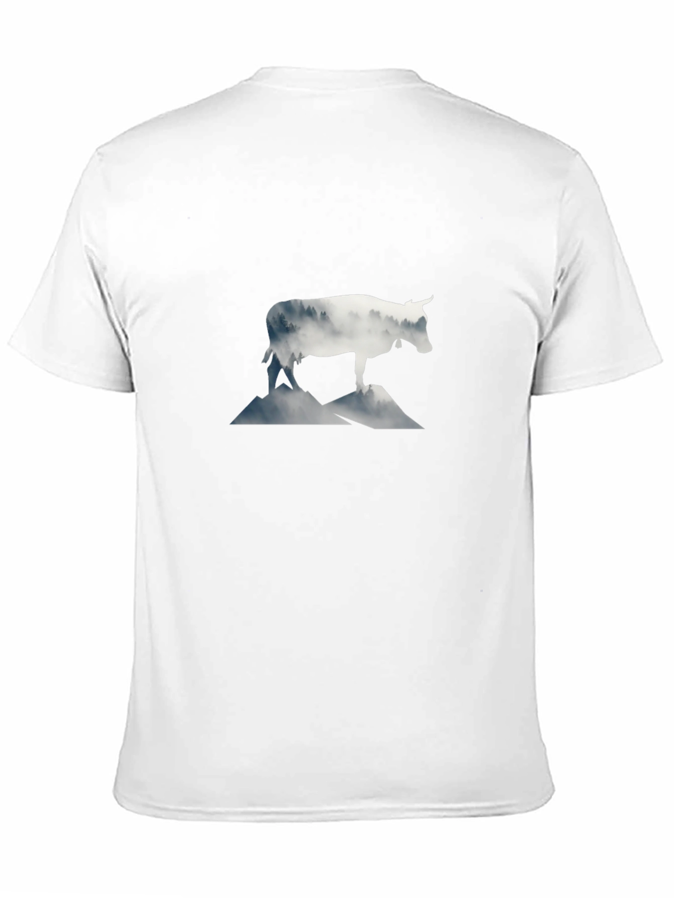 Camiseta Negra con Diseño de Vaca Alpina