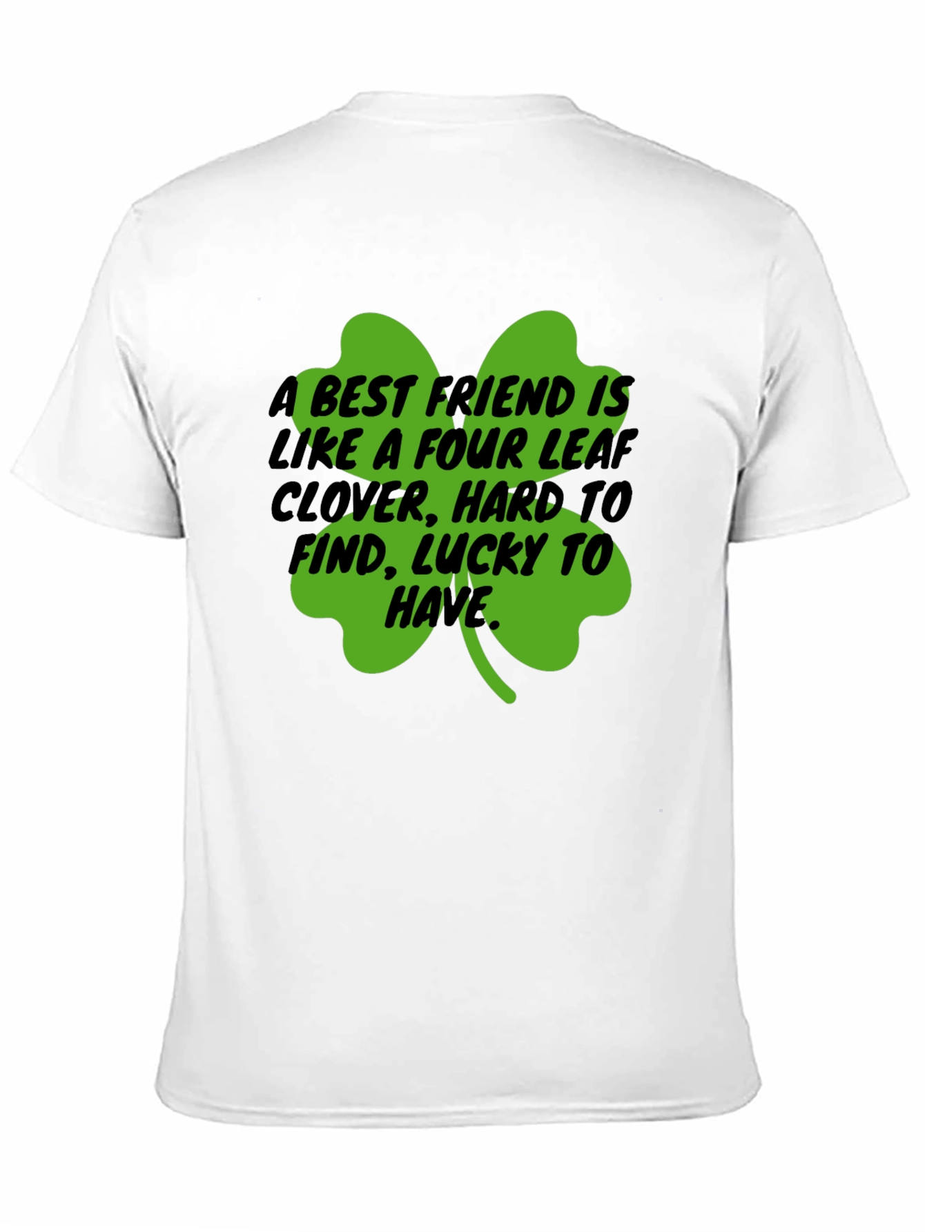 Camiseta Negra Trébol de la Suerte para Amigos