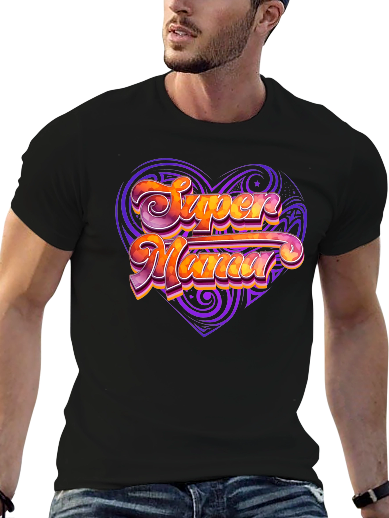 Camiseta Negra Super Mama