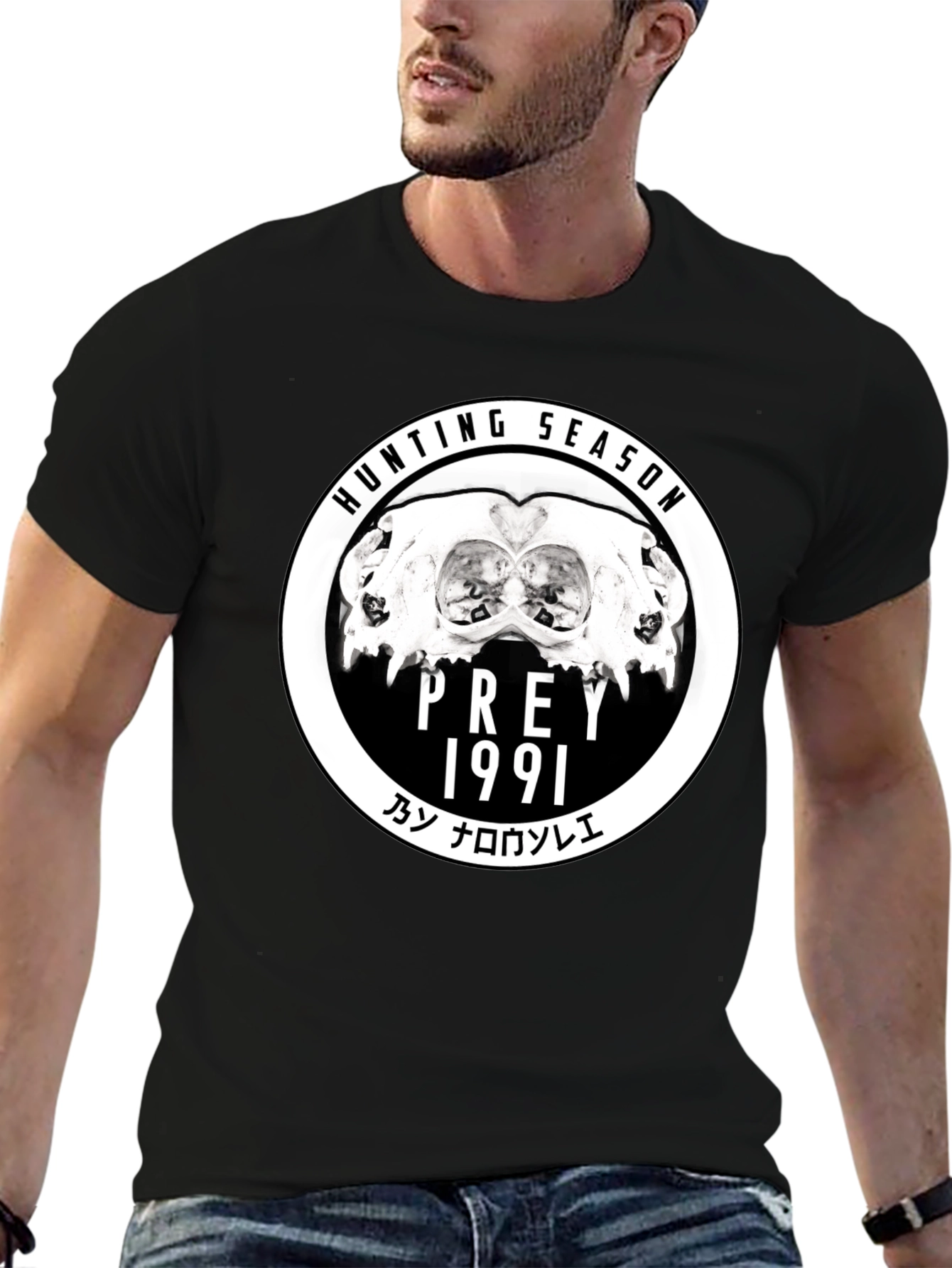 Camiseta Negra Hunting Season Prey 1991