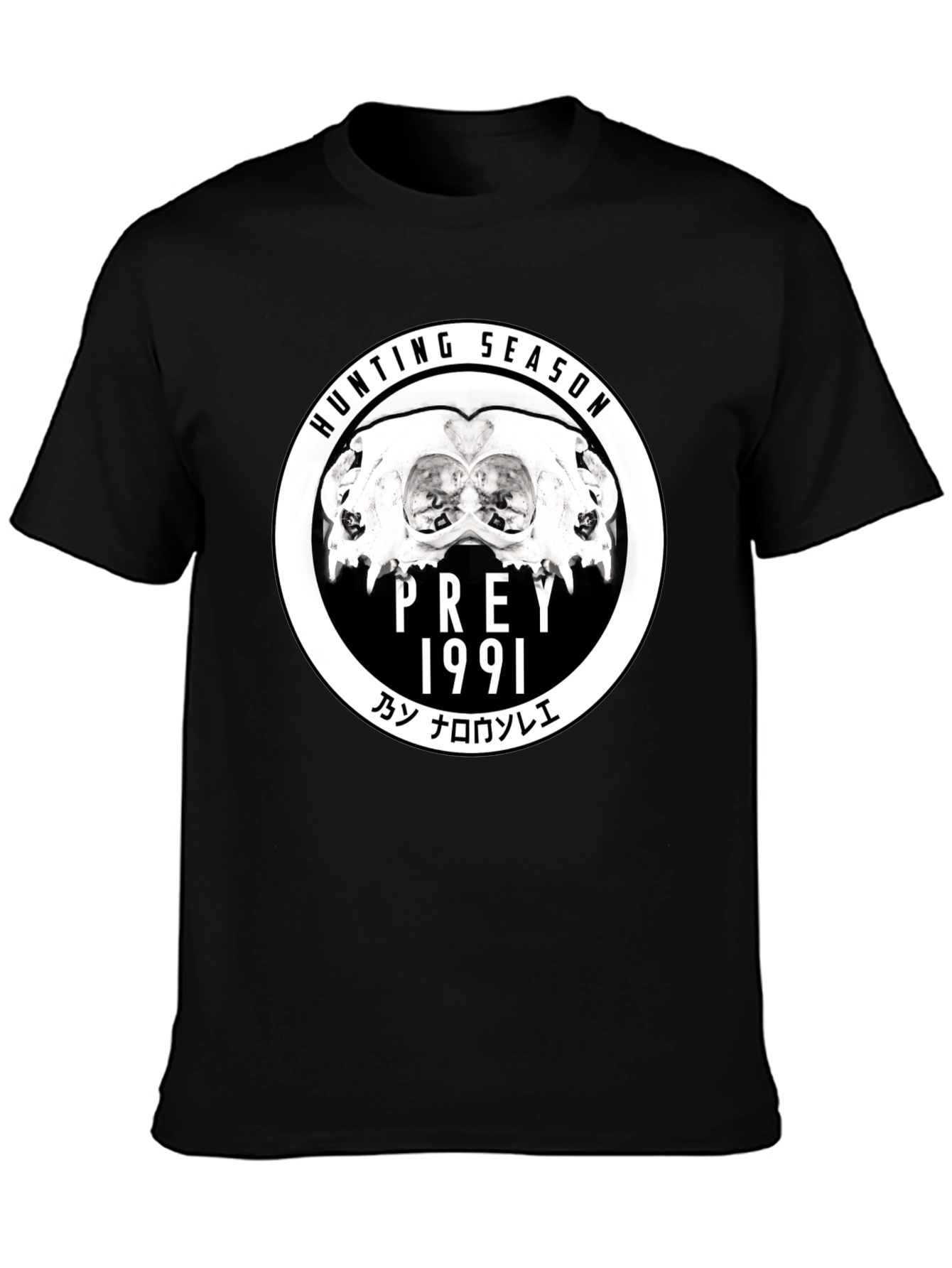Camiseta Negra Hunting Season Prey 1991