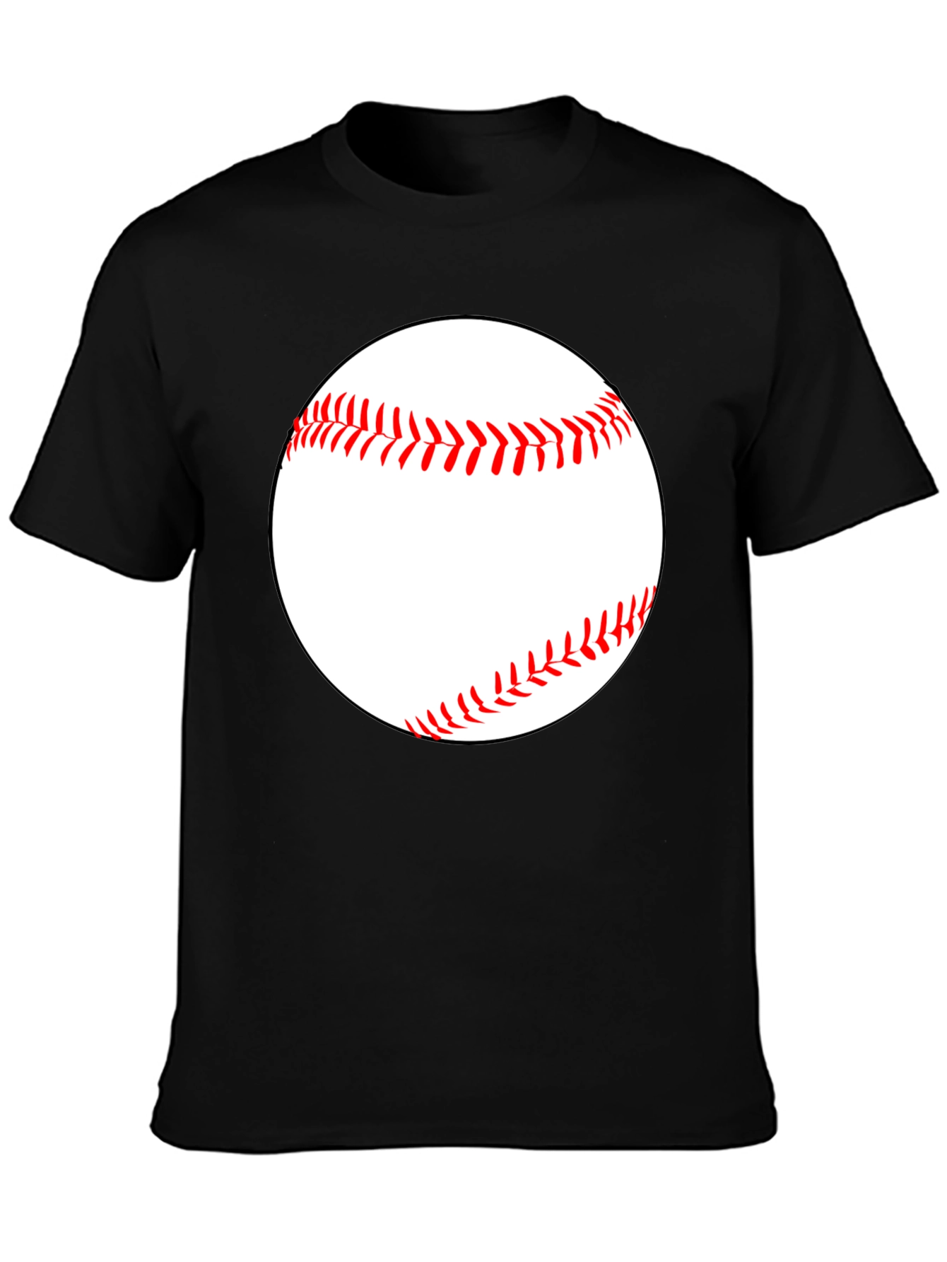 Camiseta Negra con Diseño de Béisbol