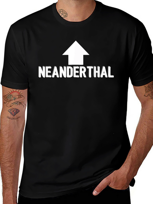 Camiseta Negra Neanderthal - Estilo Casual