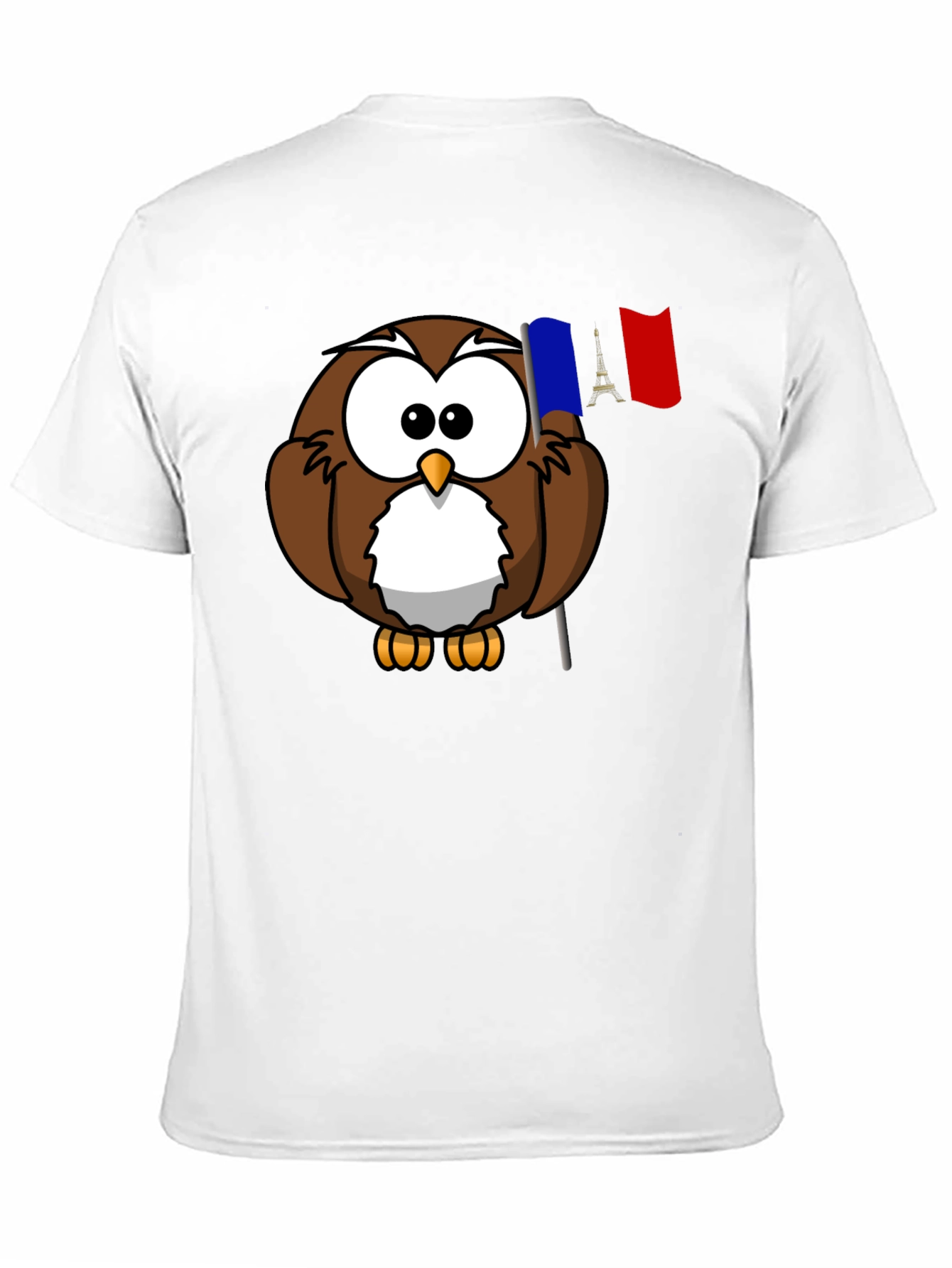 Camiseta Negra con Búho Francés