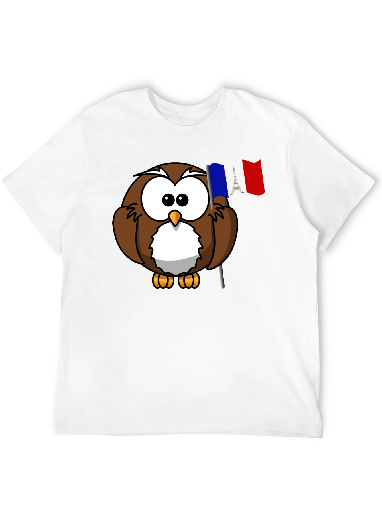 Camiseta Negra con Búho Francés