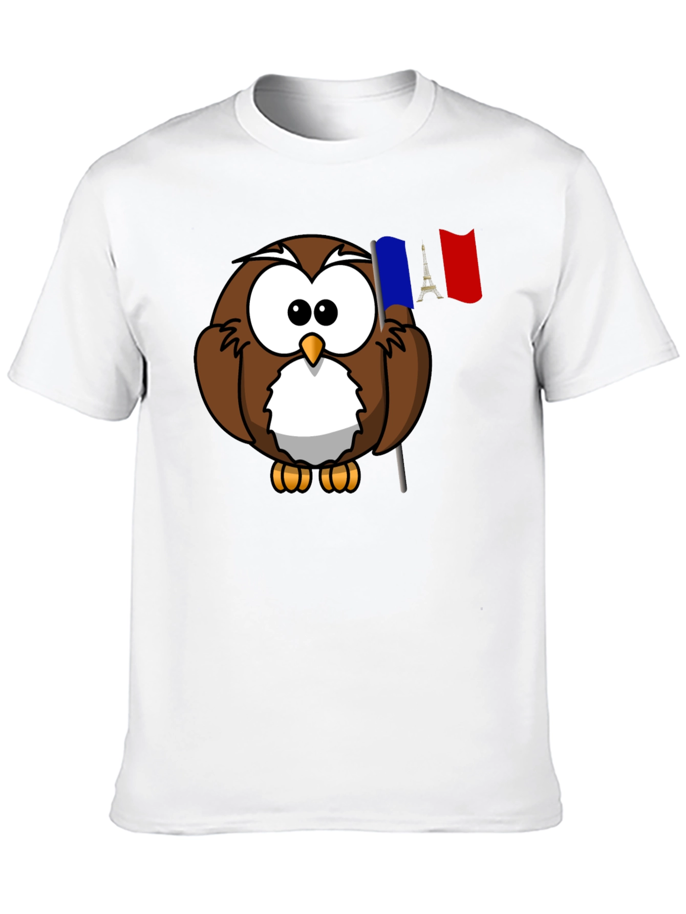 Camiseta Negra con Búho Francés