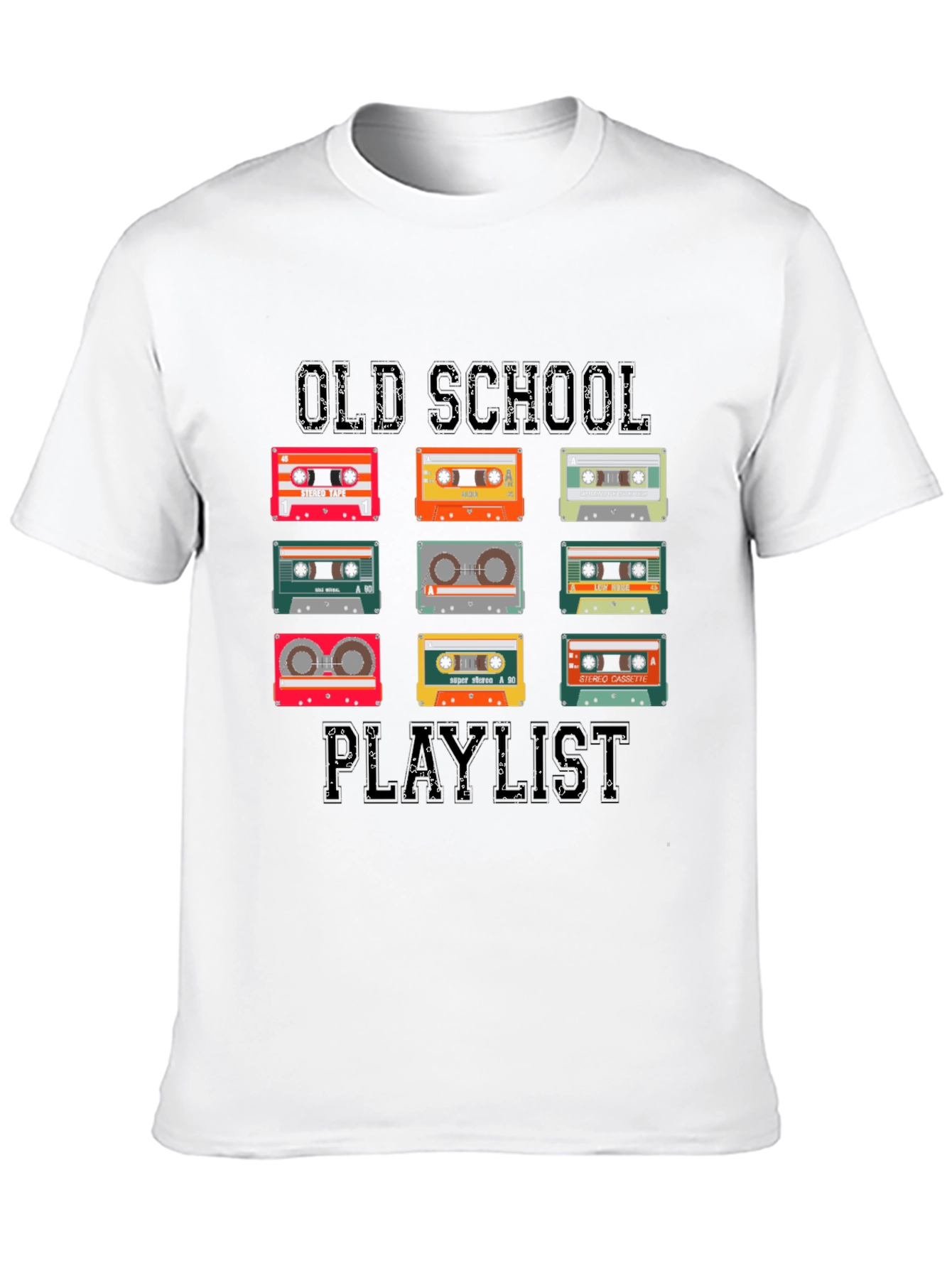 Camiseta Negra Old School Playlist