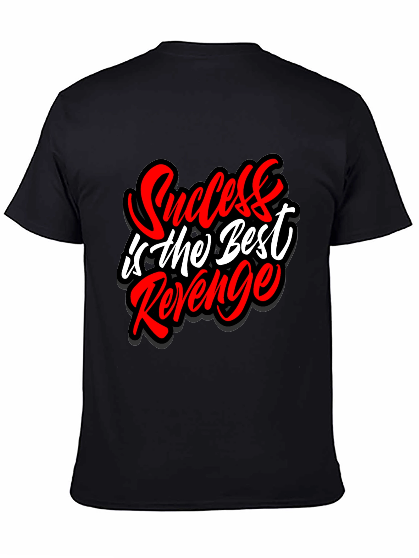 Camiseta Negra El Éxito es la Mejor Venganza