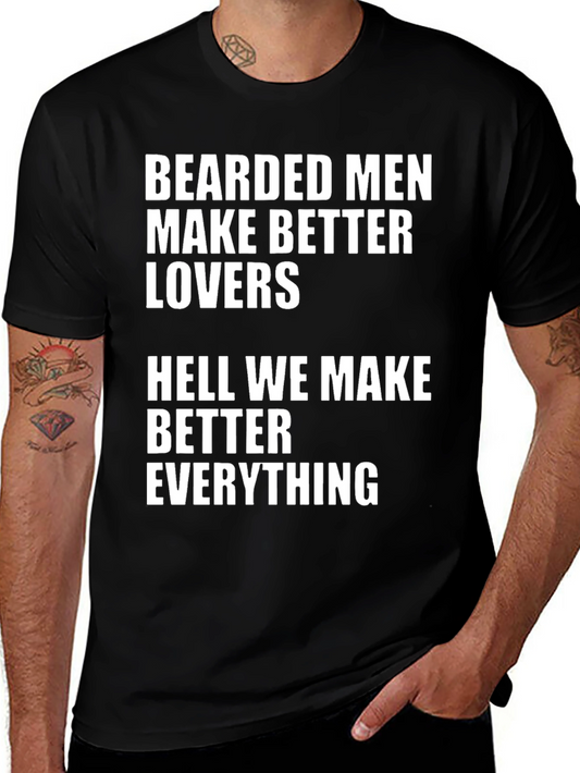 Camiseta Hombre: Bearded Men Make Better Lovers